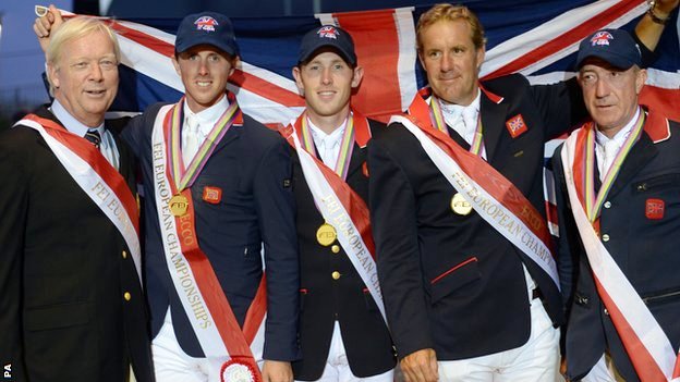 The victorious Great Britain team who added European gold to their Olympic crown