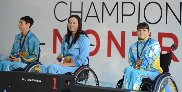 Ukraine won gold, silver and bronze in the women's 100m freestyle S2 as their dominance continued on day five