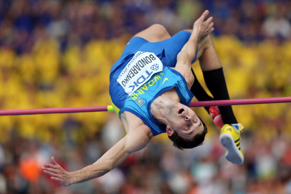Ukraine's Bohdan Bondarenko narrowly failed to set a world record after winning a high quality high jump competition at the World Championships in Moscow