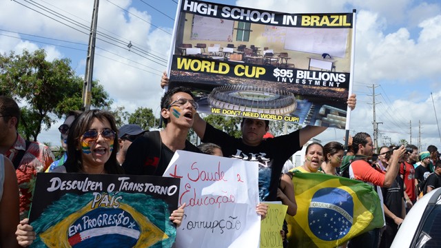 Brazilian protests against World Cup