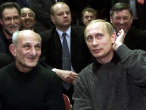 Vladimir Putin with judo coach