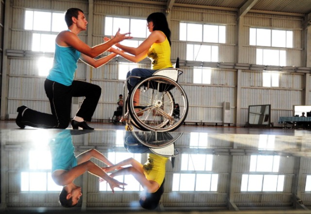 Belarusian athletes, seen here in training, were one of the top performers at the last Wheelchair Dance Sport World Championships in Germany in 2010
