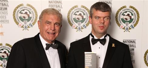 British five a-side legend Dave Clarke being inducted into the National Football Association Hall of Fame