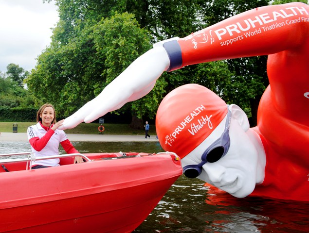 Jessica Ennis-Hill and Victor officially launch the World Triathlon Grand Final at the Serpentine in Hyde Park