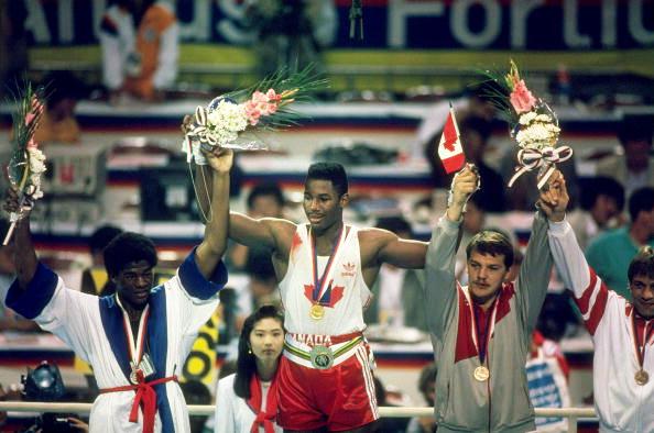 Former undisputed heavyweight champion of the world Lennox Lewis won boxing gold for Canada at the Seoul 1988 Olympic Games