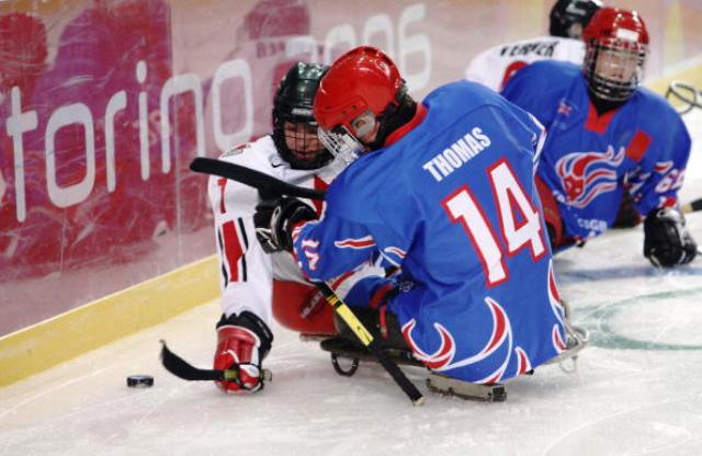 Great Britain's Stephen Thomas in action at the Turin 2006 Paralympics