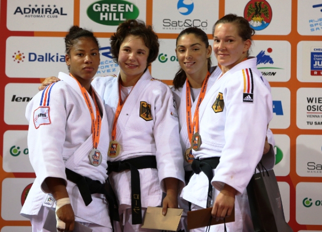 Laura Vargas Koch (second from left) bagged one of four gold medals for Germany in Rijeka