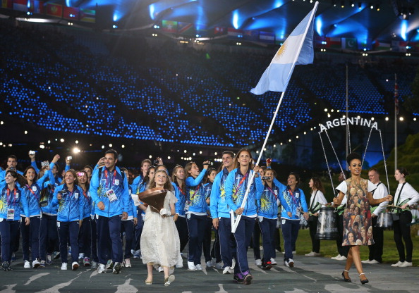 Luciana Aymar was Argentina's flag bearer at the London 2012 Olympic Opening Ceremony