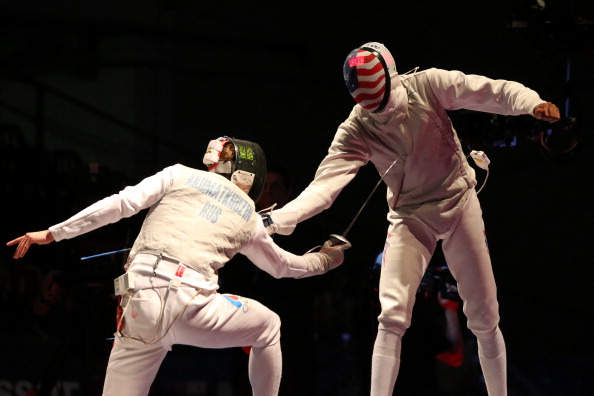 Miles Chamley Watson on way to a gold medal at the 2013 World Fencing Championships in Budapest