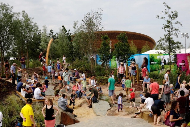 Recreation and play facilities for youngsters have been put into the Queen Elizabeth Olympic Park following London 2012