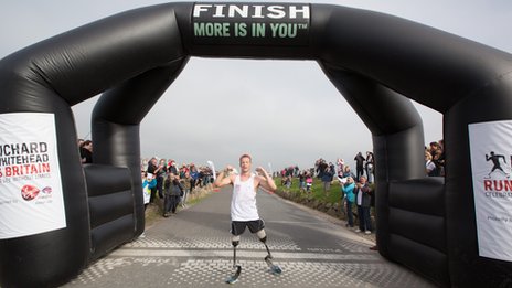 Richard Whitehead has completed his 40 marathons in 40 days challenge