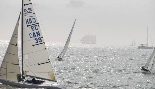 Sailors in action at Poole for the 2.4mR world championships