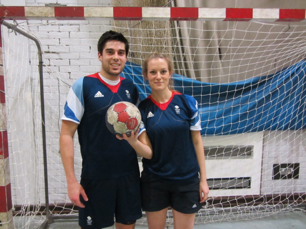 Sebastian Prieto taught Jen Offord the rudiments of handball
