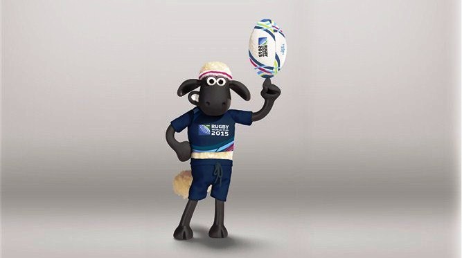 Shaun the Sheep showing off his rugby skills