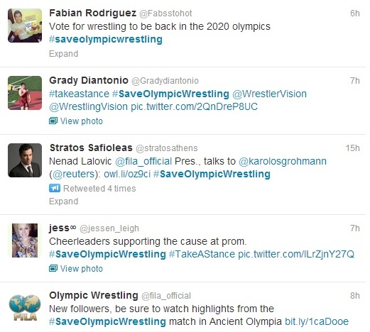 Social media is playing a big part in the campaign to save Olympic wrestling