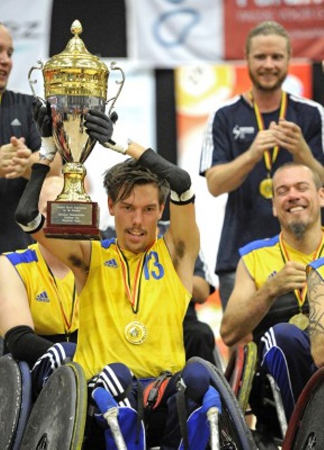 The European Wheelchair Rugby Championship trophy remains in Swedish hands 