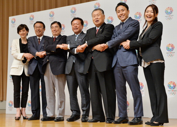 The Tokyo bid committee return victorious to their home country