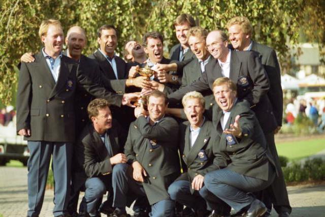 The victorious Europe Ryder Cup team that won the only previous time the tournament has been staged in New York