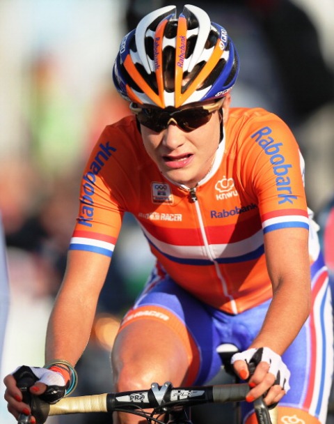 Women's elite road cycling world champion Marianne Vos in action during last year's World Championships in Limburg