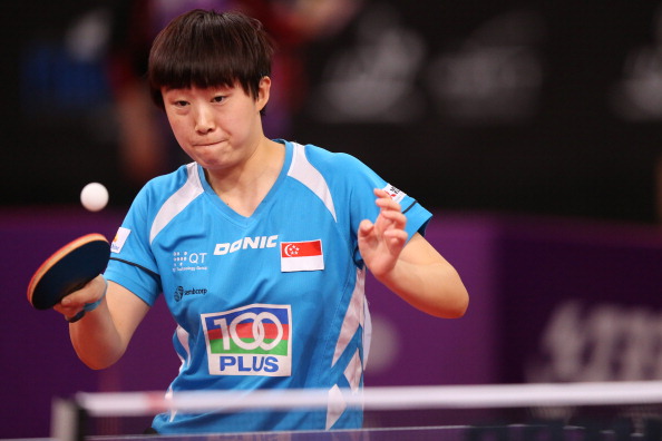 Singapore's Feng Tianwei took the bronze medal at the ITTF Women's World Cup in Kobe