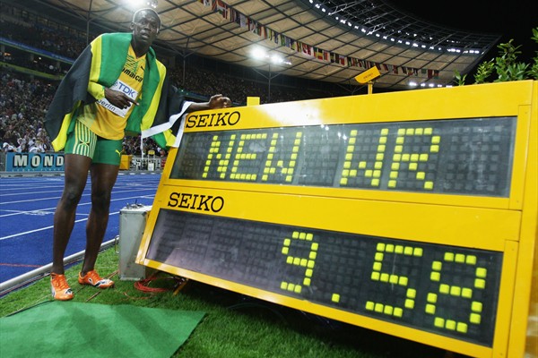 Usain Bolt's world record stands at 9.58secs, although Valeriy Borzov never broke 10secs for the 100m