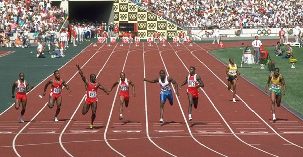 Six of the eight runners in the Seoul 1988 Olympic 100 metres have been linked to drugs since Ben Johnson was disqualified after crossing the line first