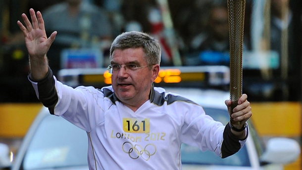 Thomas Bach, who carried the Olympic Torch before London 2012, has arrived in Greece as part of his first official overseas new trip as new International Olympic Committee President