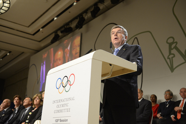 Thomas Bach after being elected as the ninth IOC President