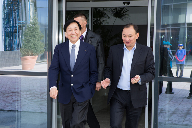 AIBA President Dr Ching-Kuo Wu led the visit to the academy which is due to be be fully operational by the beginning of next year