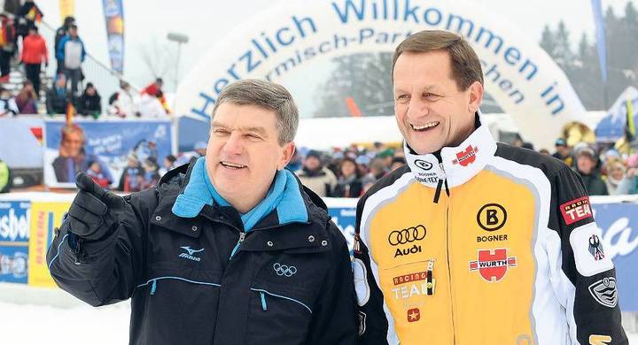 Alfons Hörmann (right) has the backing of Thomas Bach to replace him as the new President of the DOSB