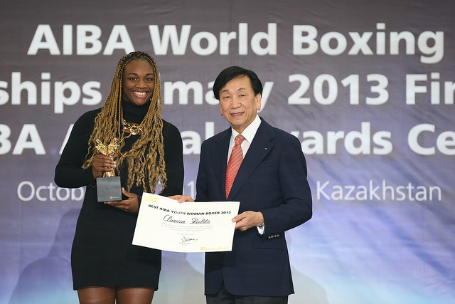 American boxer Claressa Shields took home the Best AIBA Youth Woman Boxer of the Year award