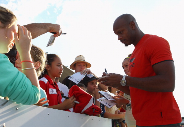 Asafa Powell signing autographs in happier days in Melbourne earlier 2013 has been another high profile Jamaican failed drugs test