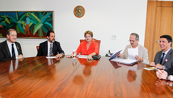 FISU President Claude-Louise Gallien is received by President of Brazil Mrs Dilma Rousseff