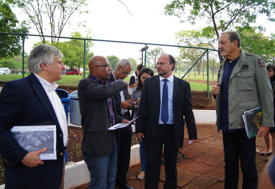 FISU delegates arrive in Brasilia for an official inspection following the cities bid to host the 2019 Summer Universiade