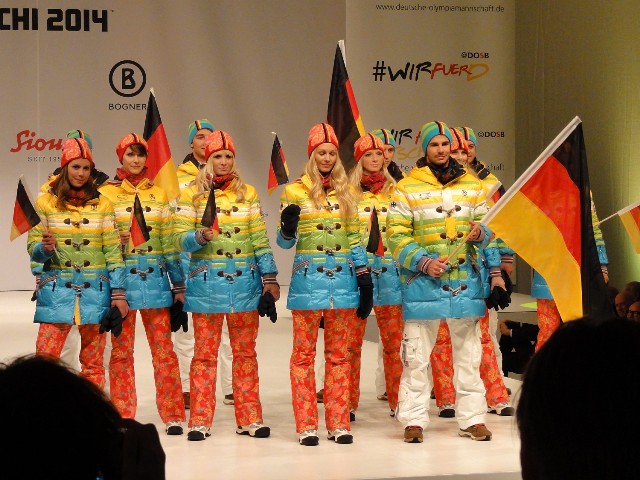 Germany launched the kit its athletes will wear at next year's Winter Olympics and Paralympics in Sochi