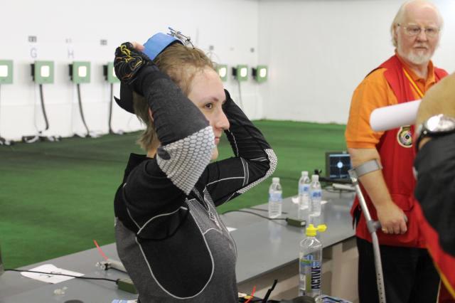 Germany's Natacha Hiltrop announced her arrival on the international shooting scene by taking European gold in Alicante