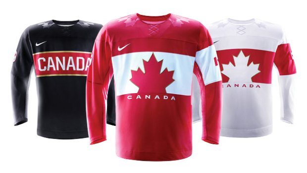 All of Canada's hockey teams at Sochi 2014 will wear the new jerseys unveiled today