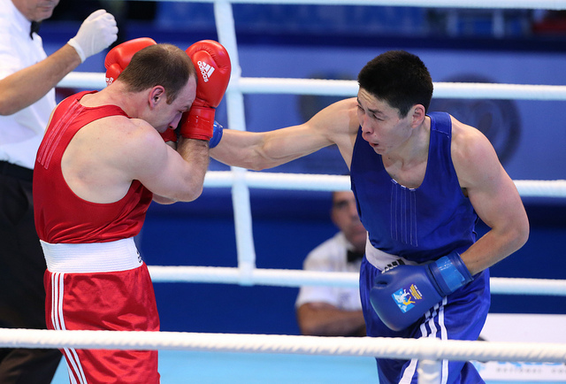Mongolian boxer Shinebayar Narmandakh caused the biggest upset of the day beating Israeli boxer Konstantin Snigour