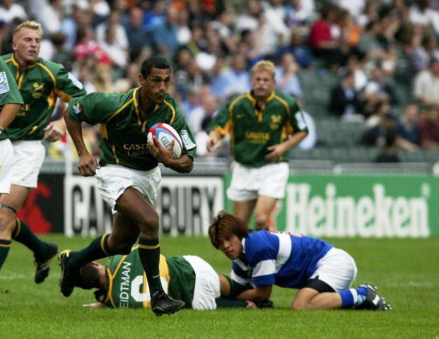 Paul Treu in action for the Springboks during his playing days