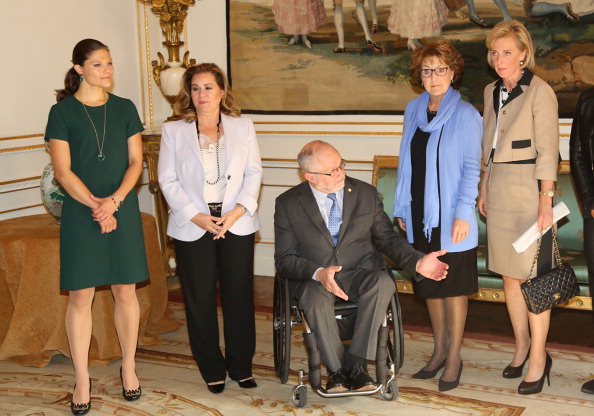 Sir Philip Craven accompanied by members of the Honorary Board of the IPC at the Palais Royal Hotel in Brussels
