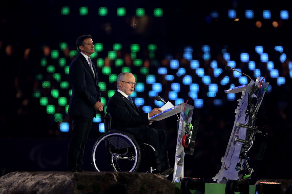 Sir Philip Craven addreses the world during the Closing Ceremony of the London 2012 Paralympic Games