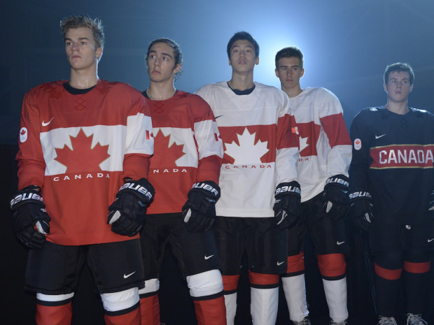 Hockey Canada has unveiled the Nike-made jerseys that its teams will wear at Sochi 2014