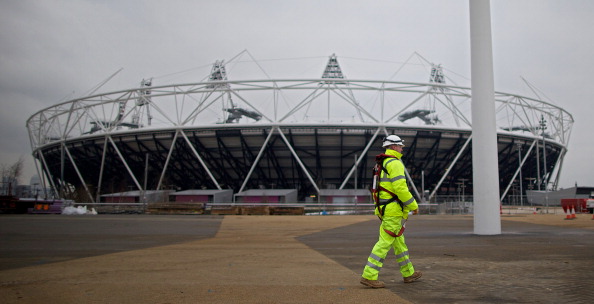 The London Olympic Stadium undergoing building work following the Games will host the 2017 World Athletics Championships and would form a central component of any 2022 bid