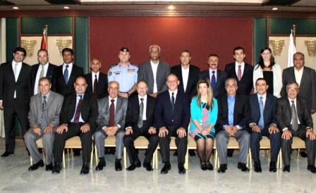 The new board of the Jordan Olympic Committee following the General Assembly including Prince Feisal