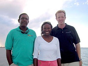 Two-time Olympic sailor Mark Clarke (left) has gone missing off the coast of the Cayman Islands