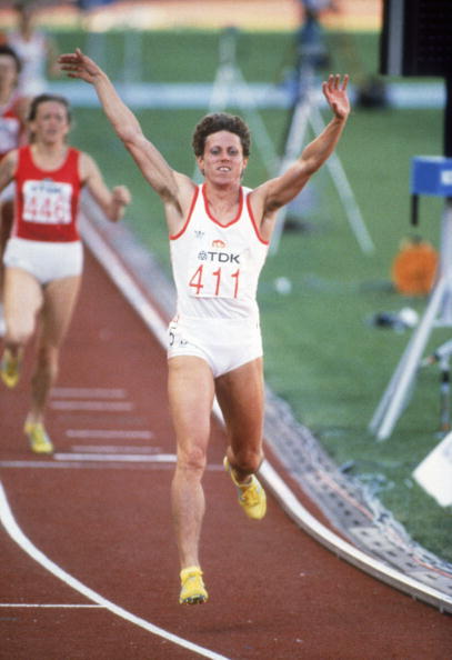 Jarmila Kratochvilova of Czechoslovakia wins the 1983 world 800m title - her world record stands from 1983