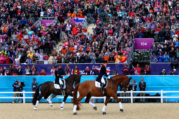 Tomlinson rode Mistral Højris as part of the Great Britain team that took gold in the team event at London 2012