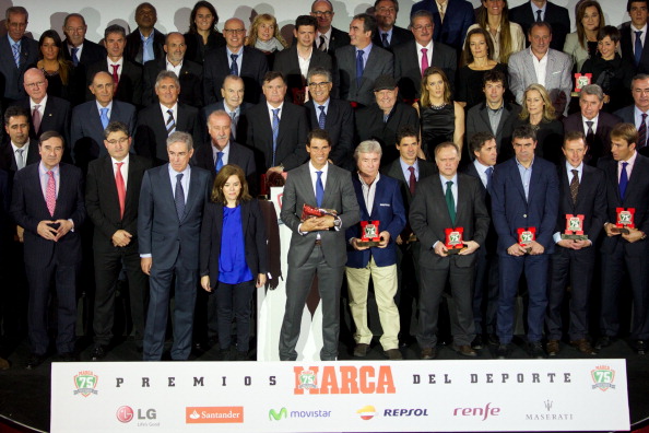 Rafael Nadal was chosen ahead of Pau Gasol and Miguel Indurain to win the "Legend Award" ©Getty Images
