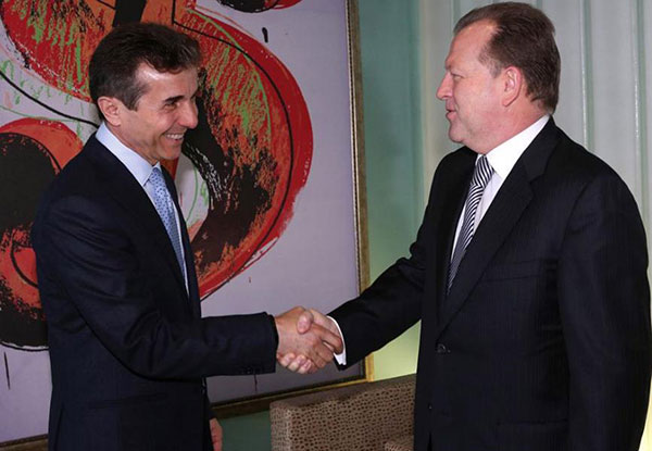 Marius Vizer meets Bidzina Ivanishvili on an official visit to Georgia ©IJF