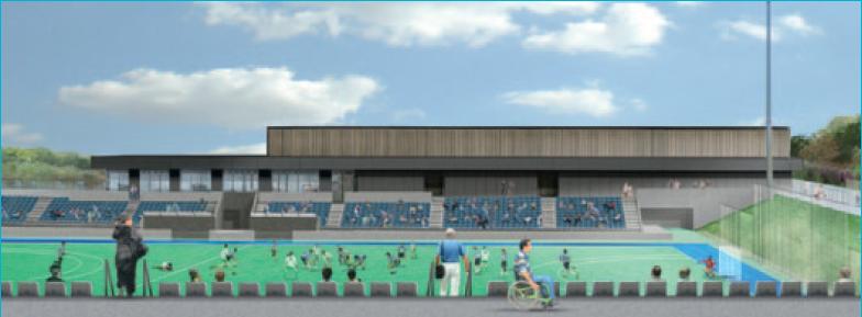 The Lee Valley Hockey and Tennis Centre, due to be completed in 2014, will stage a major event back-to-back between 2015 and 2018